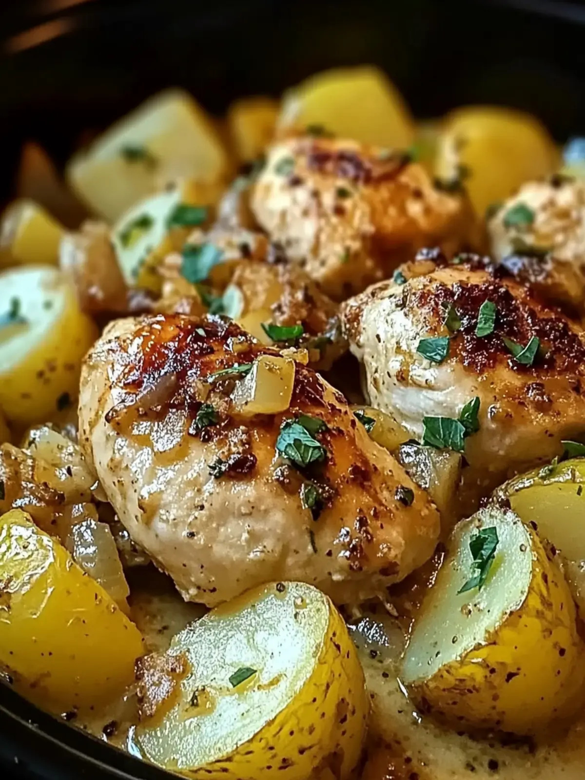 Irresistible Garlic Parmesan Crockpot Chicken and Potatoes Delight 2 Garlic Parmesan Crockpot Chicken and Potatoes