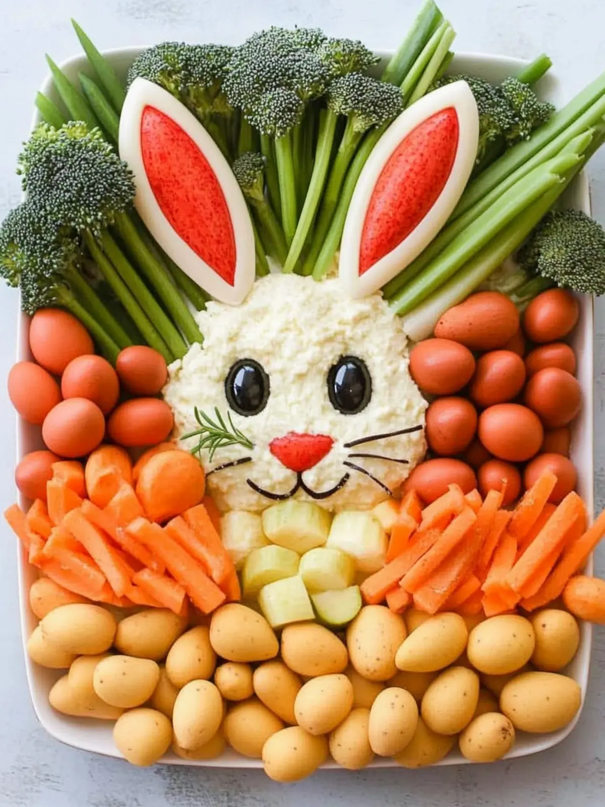 Easter Bunny Veggie Tray: Fun, Fresh, and Family-Friendly Delight 2 Easter Bunny Veggie Tray