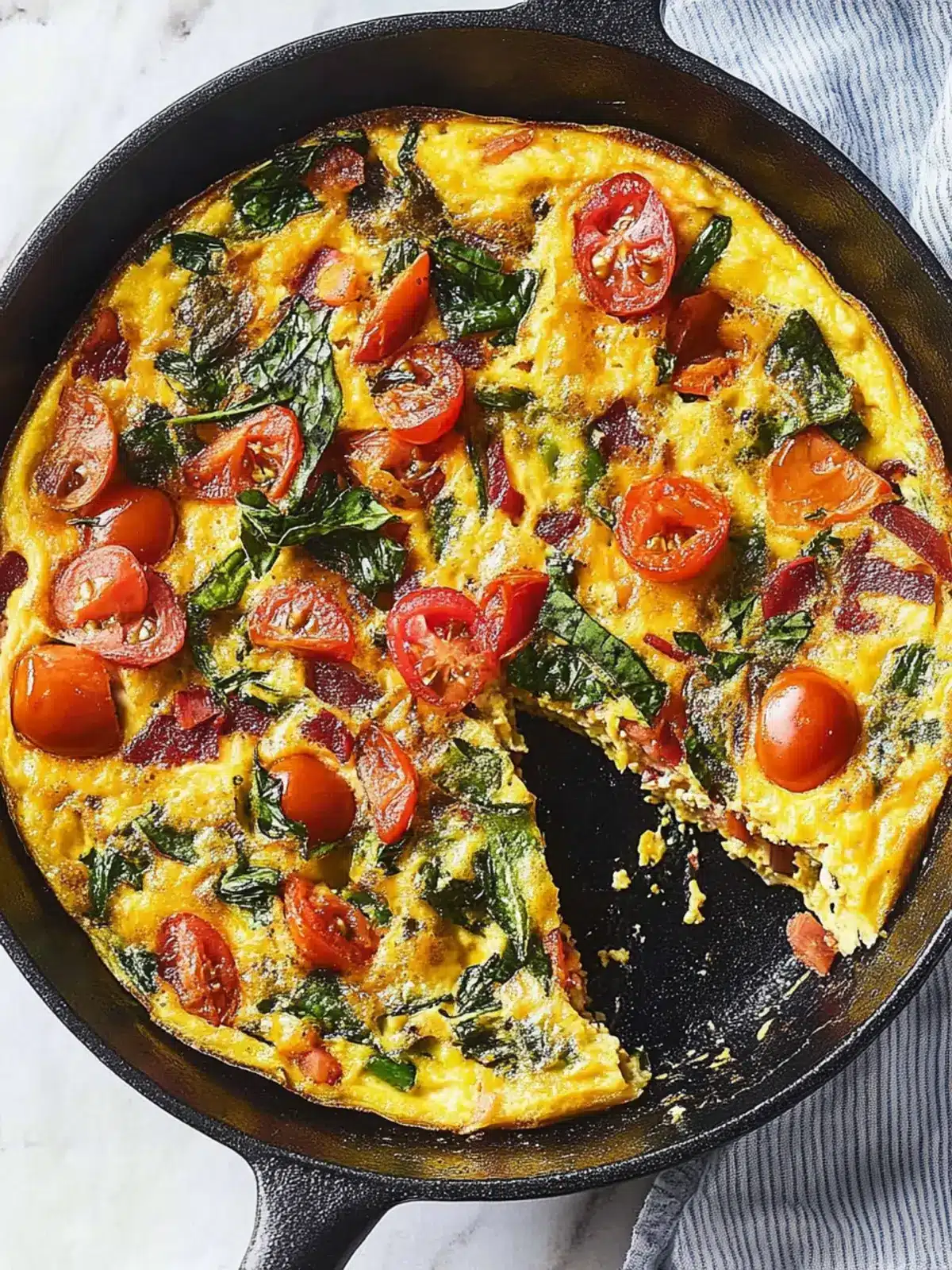 Perfect Frittata: Elevate Breakfast with Bacon and Spinach 3 Perfect Frittata