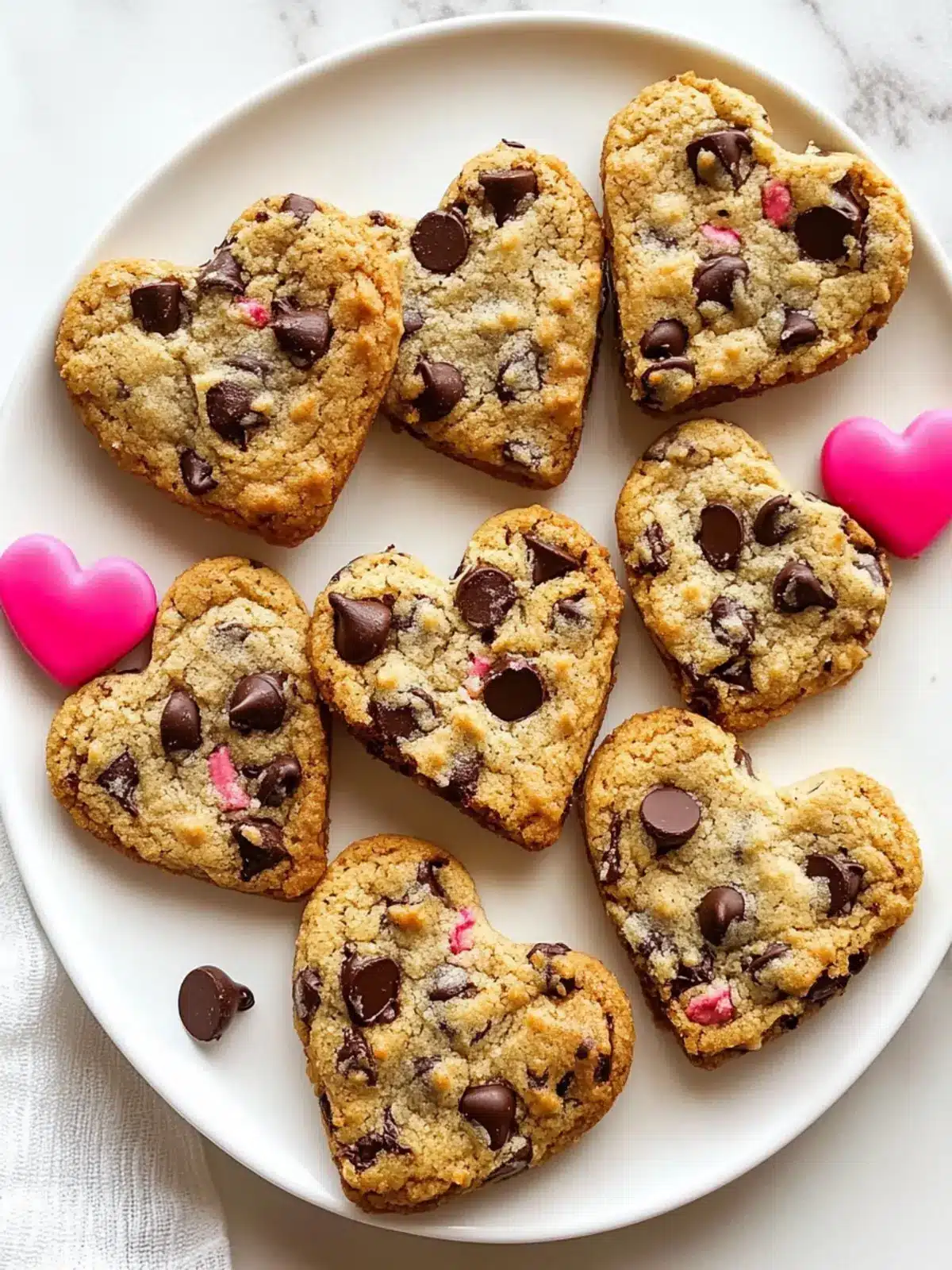 Heart Shaped Chocolate Chip Cookies for Sweet Moments 4 Heart Shaped Chocolate Chip Cookies