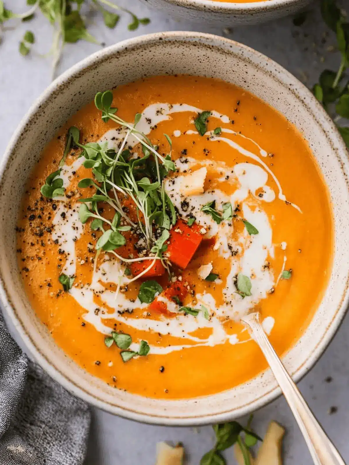 Cozy Up with Creamy Butternut Squash and Red Pepper Soup 4 Creamy Butternut Squash and Red Pepper Soup