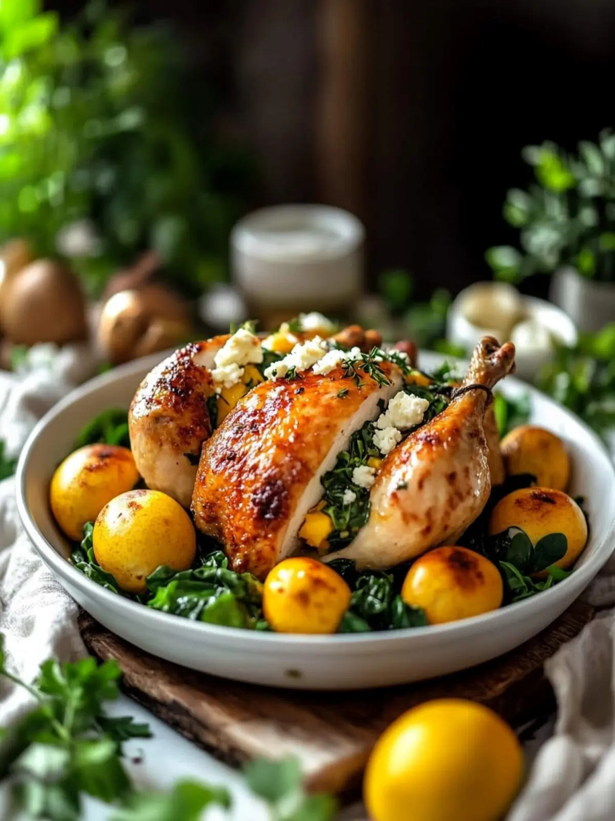 Delicious Stuffed Easter Chicken with Spinach and Feta Delight 2 Stuffed Easter Chicken with Spinach and Feta