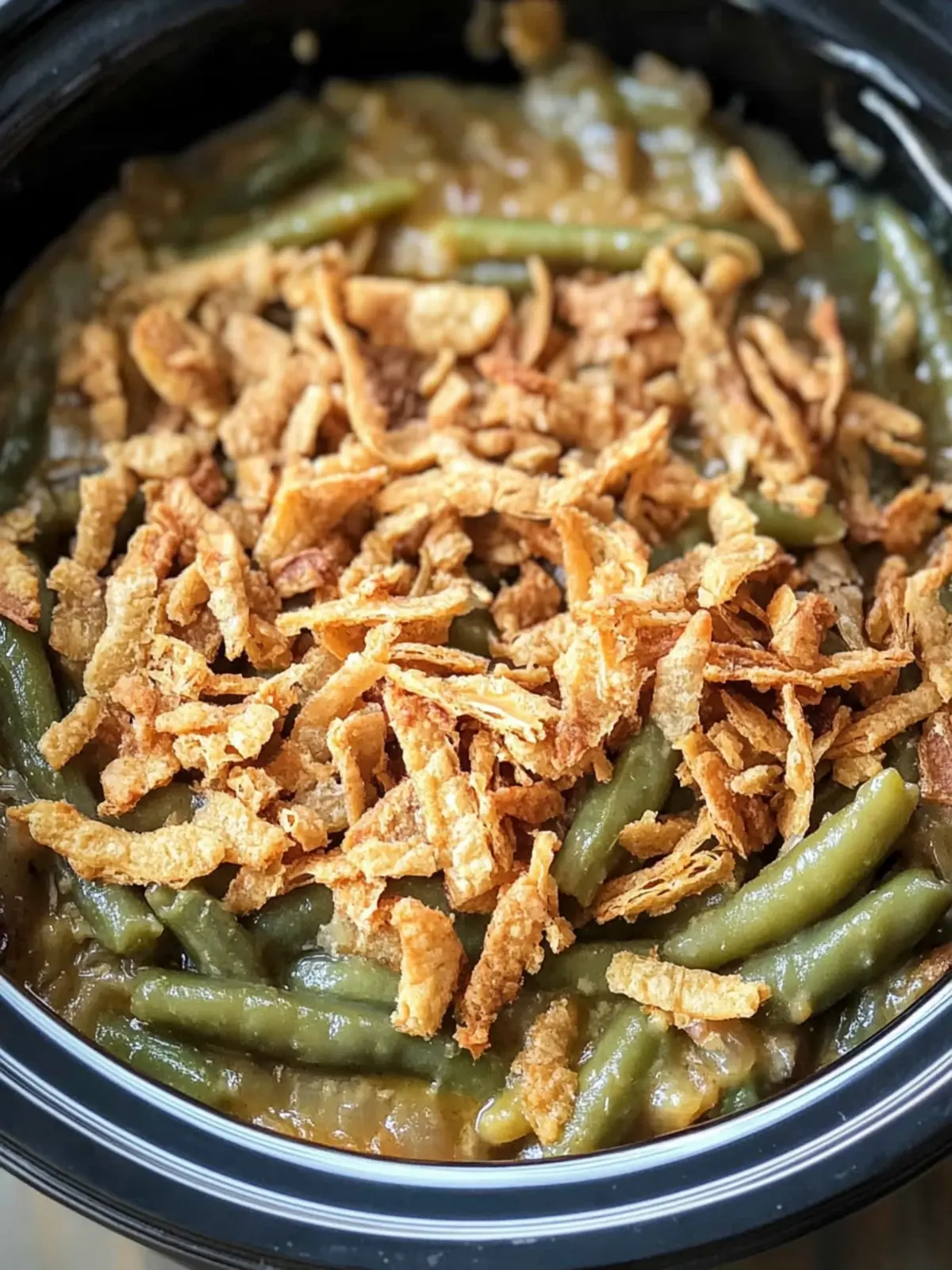 Crockpot Green Bean Casserole: Comfort Food Made Easy 2 Crockpot Green Bean Casserole