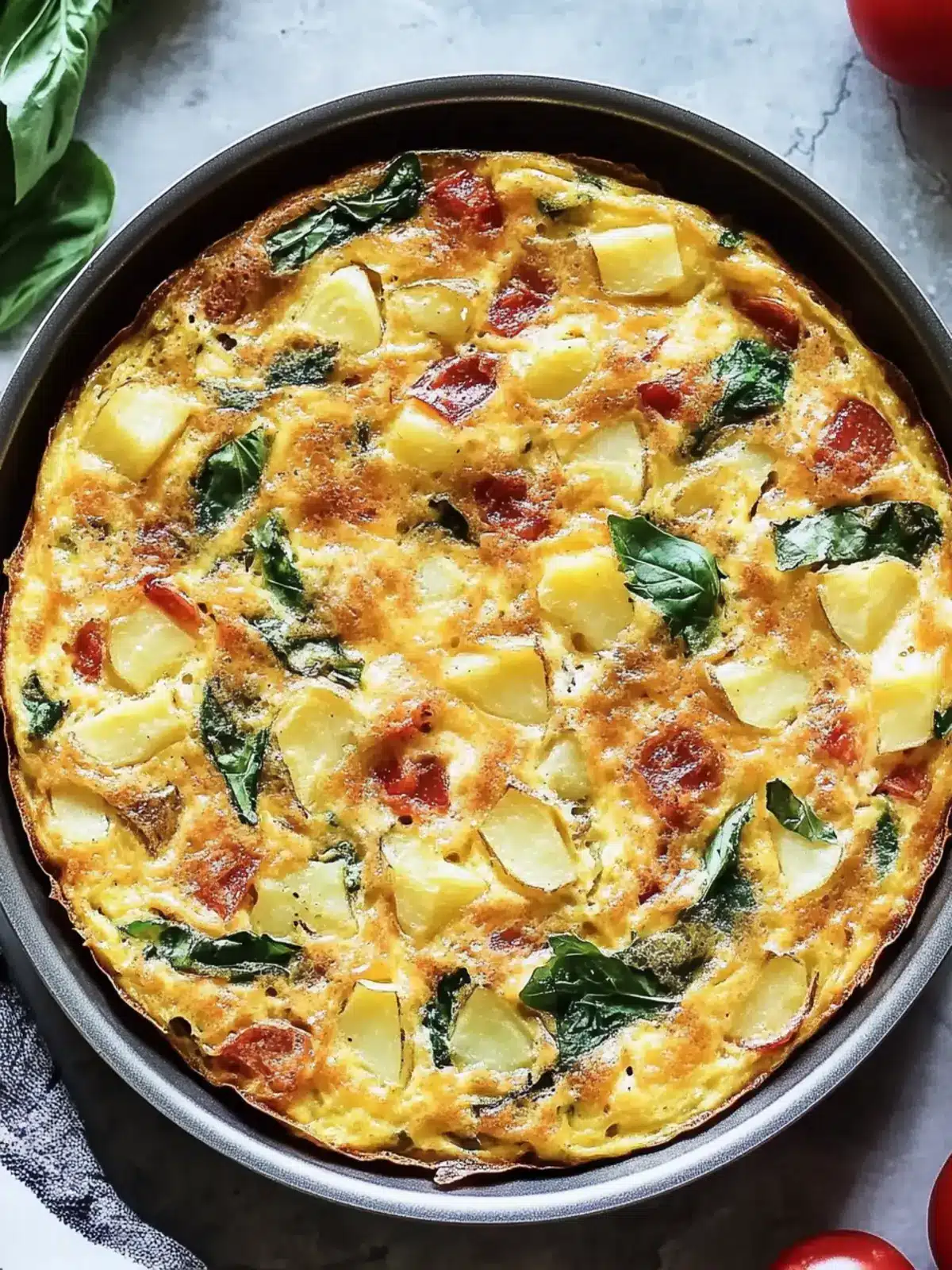 Healthy Potato Frittata with Spinach and Bacon Bliss 3 Healthy Potato Frittata
