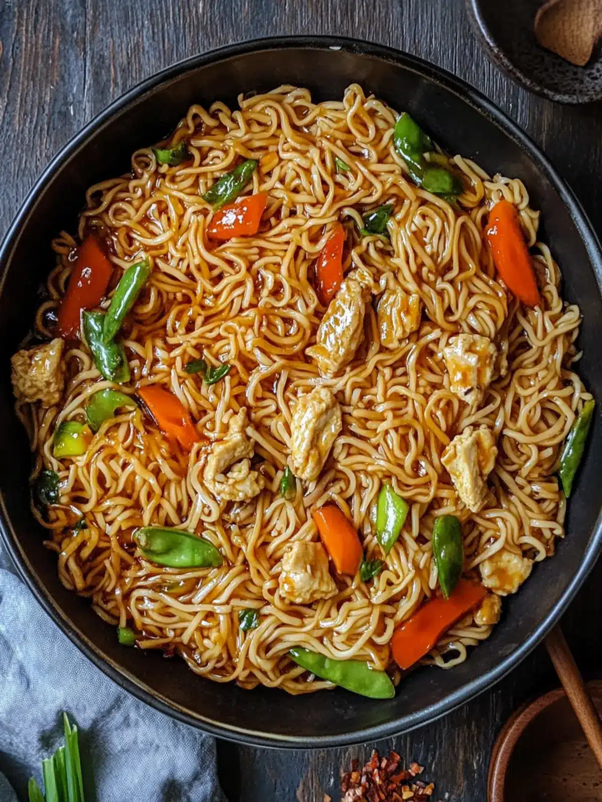 Savory Yakisoba Noodles: Quick Chicken Stir-Fry Delight 3 Savory Yakisoba Noodles