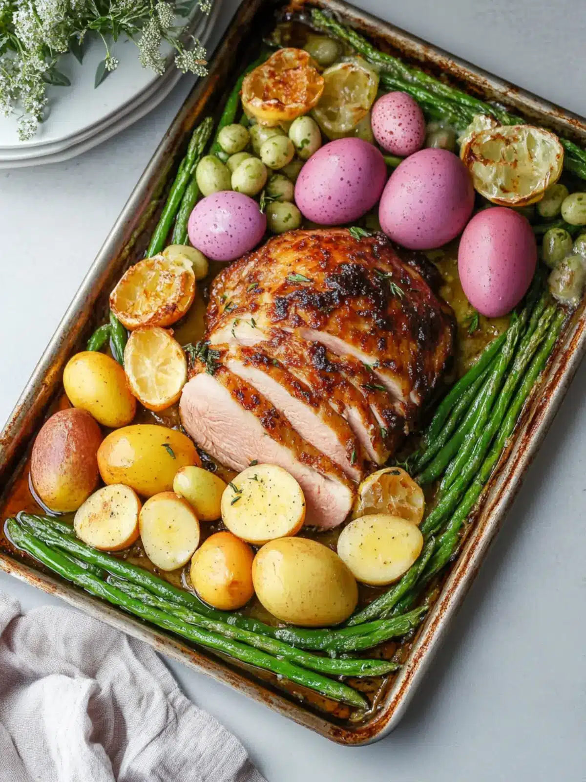 Easter Dinner on a Sheet Pan: Easy Ham and Pineapple Feast 2 Easter Dinner on a Sheet Pan