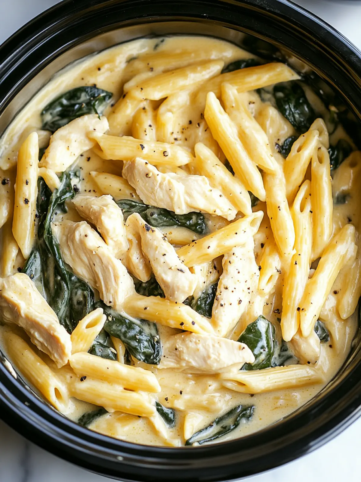 Delicious Crockpot Chicken and Spinach Pasta You'll Love 2 Crockpot Chicken and Spinach Pasta