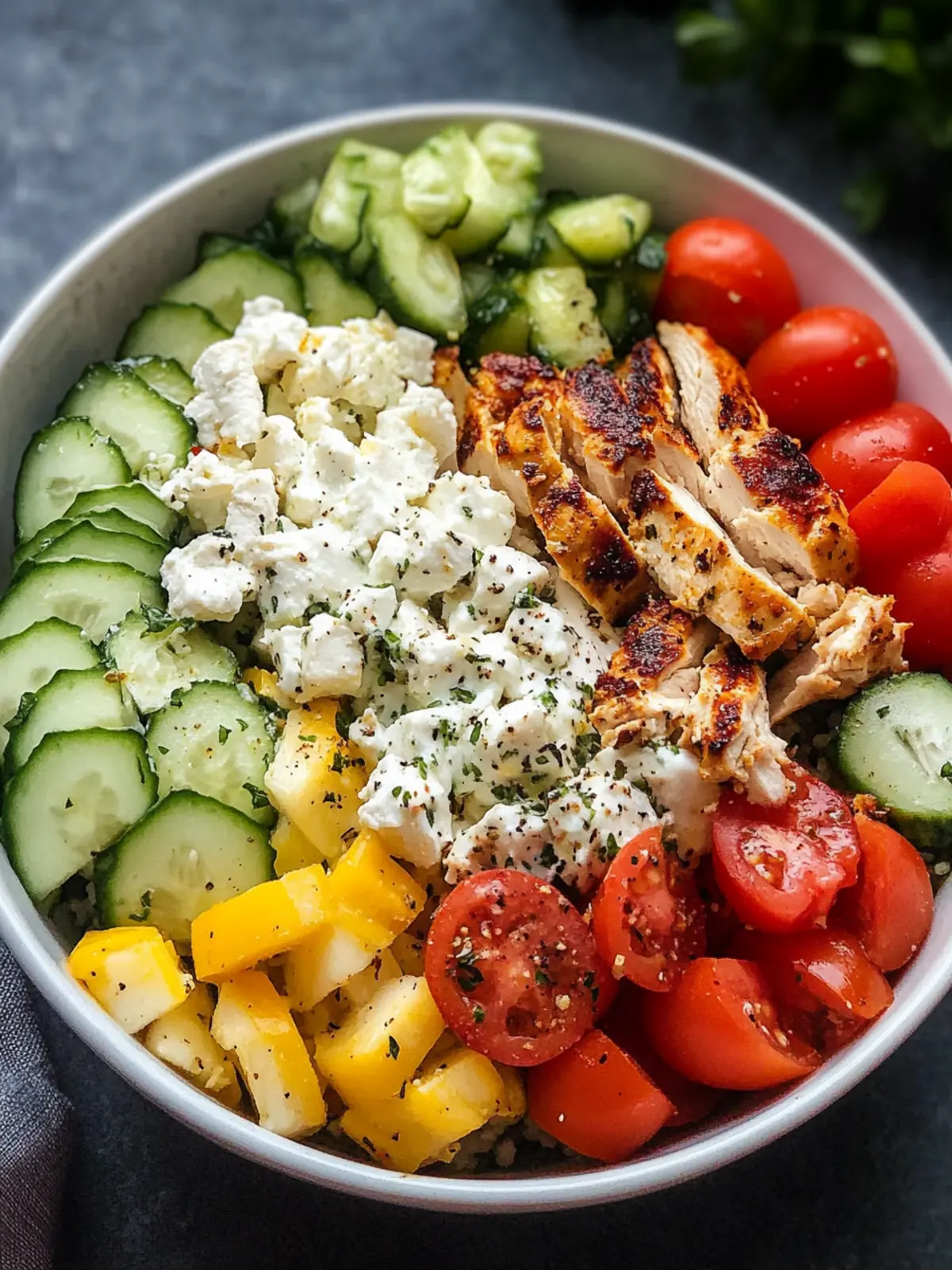 Savor Greek Chicken Bowls with Fresh Tzatziki Bliss 2 Greek Chicken Bowls