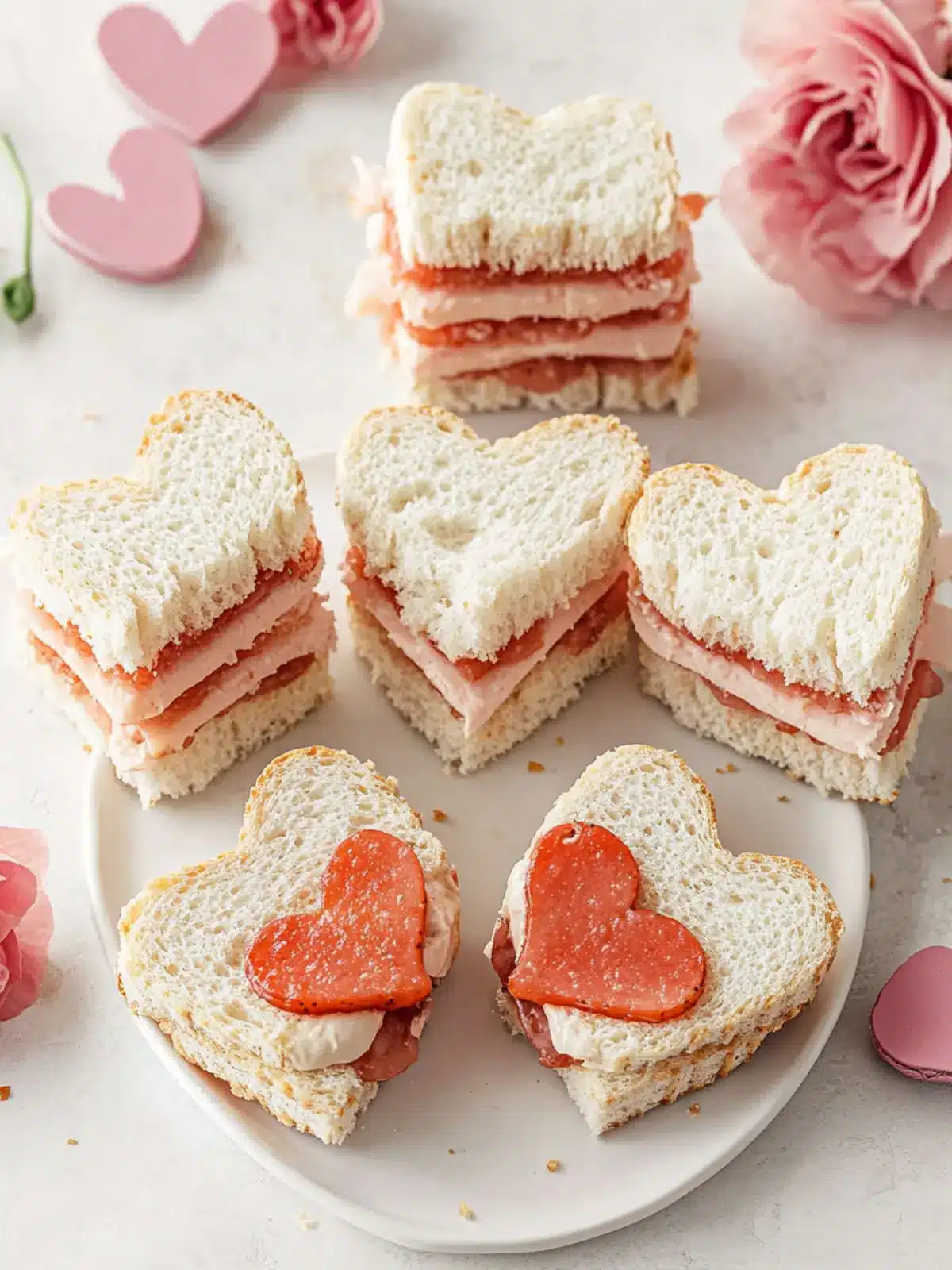 Delicious Heart Tea Sandwiches to Delight Your Guests 2 Heart Tea Sandwiches