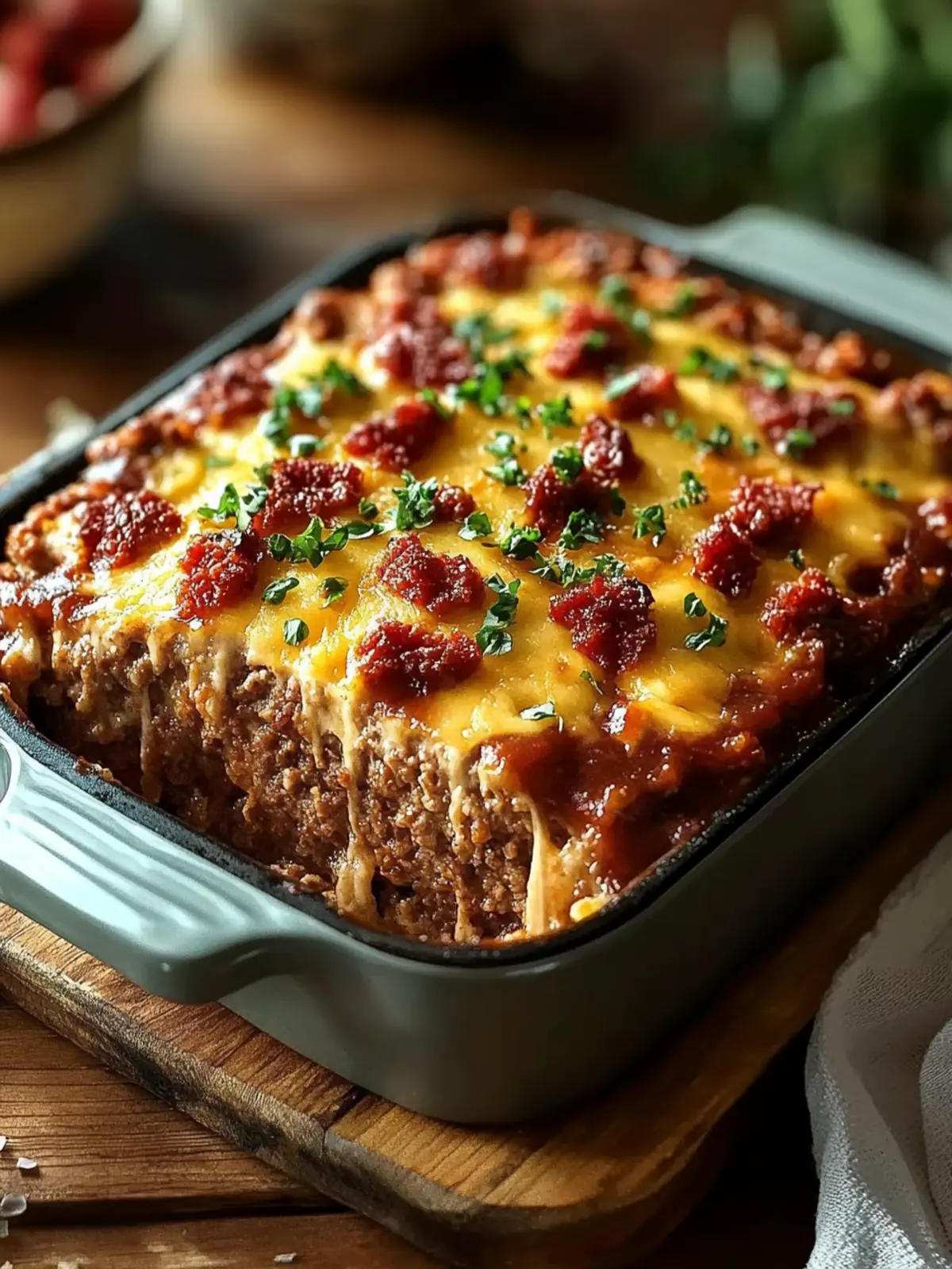 Loaded Meatloaf Casserole with Cheesy Mashed Potato Bliss 4 Loaded Meatloaf Casserole