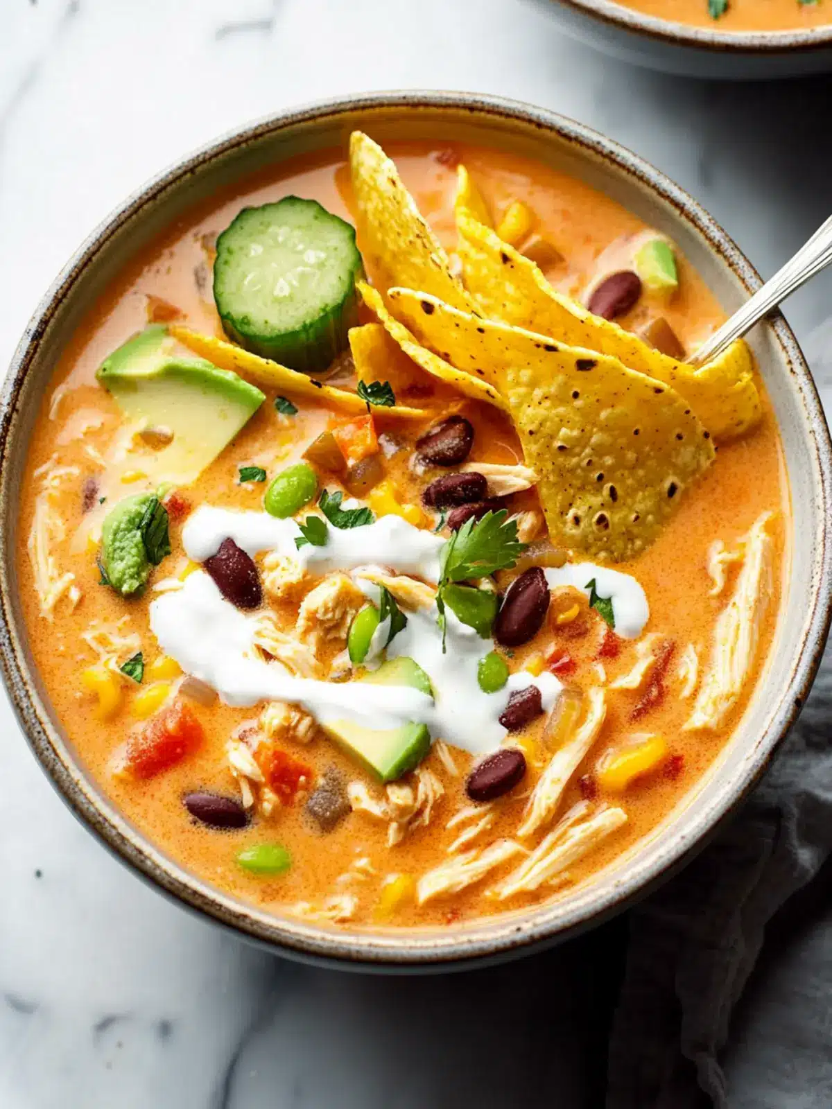 Deliciously Cozy Creamy Chicken Tortilla Soup Recipe 3 Creamy Chicken Tortilla Soup
