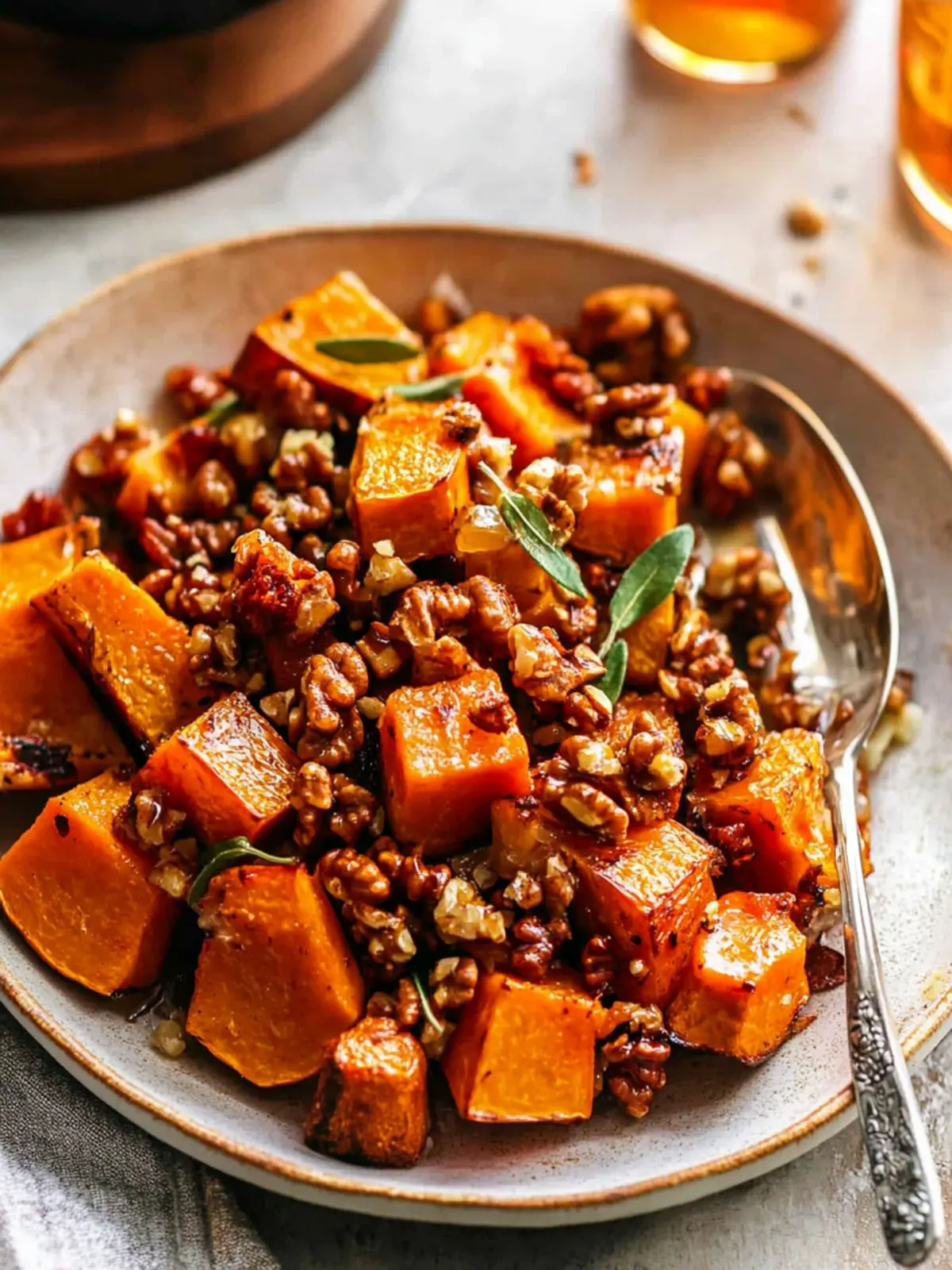 Roasted Butternut Squash with Candied Walnuts to Wow Your Guests 2 Roasted Butternut Squash with Candied Walnuts
