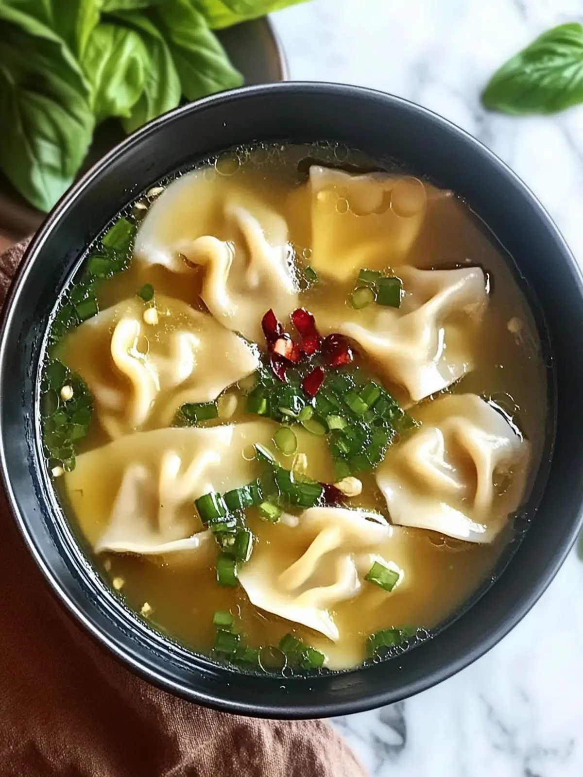 Savory Wonton Soup: Homemade Comfort in Every Bowl 4 Wonton Soup