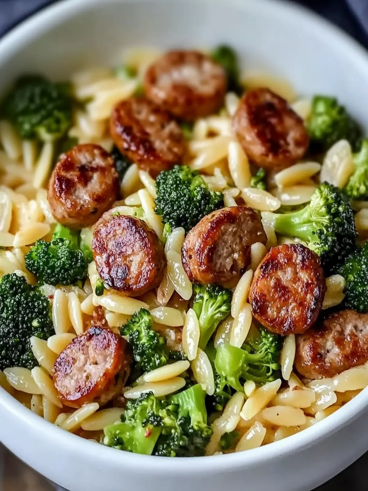 Delicious Chicken Sausage and Broccoli Orzo in 20 Minutes 2 Chicken Sausage and Broccoli Orzo