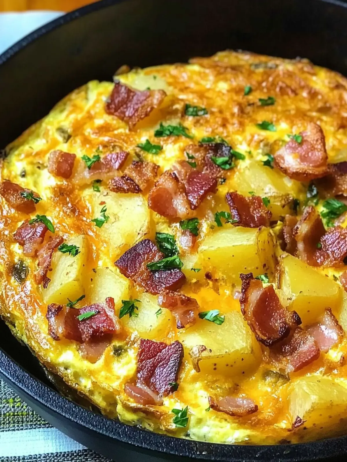 Delicious Bacon Potato and Cheddar Frittata for Brunch Lovers 2 Bacon Potato and Cheddar Frittata