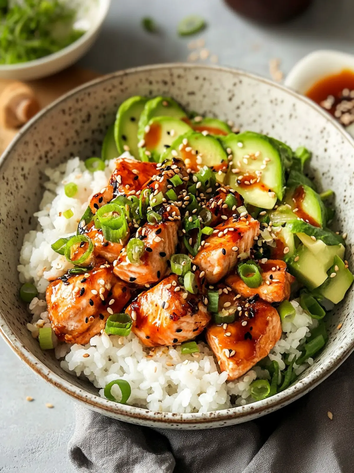 Sweet and Spicy Honey Sriracha Salmon Bowls You ll Love 3 Honey Sriracha Salmon Bowls