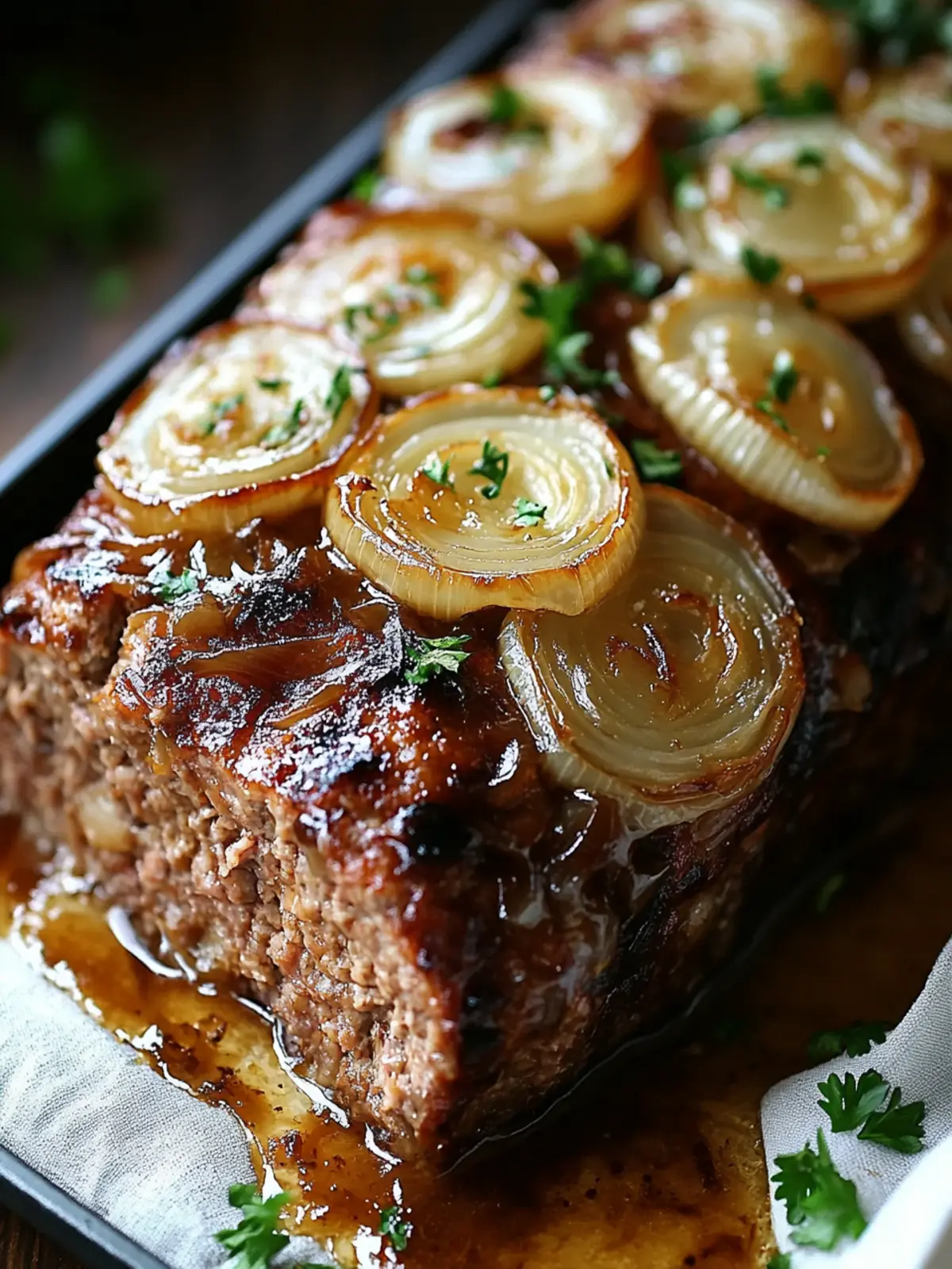 Classic French Onion Meatloaf with Cheesy Comfort Twist 4 Classic French Onion Meatloaf