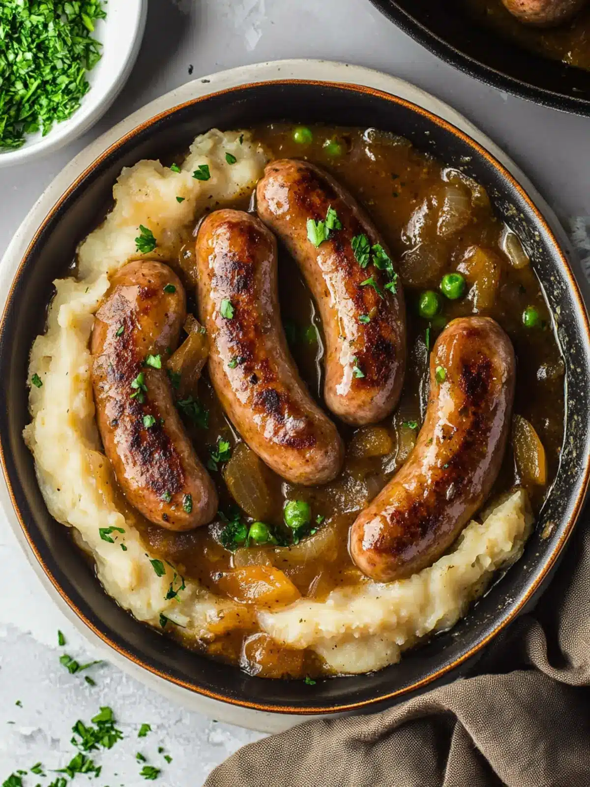 Sausages in Onion Gravy: A Cozy Comfort Food Delight 4 Sausages in Onion Gravy