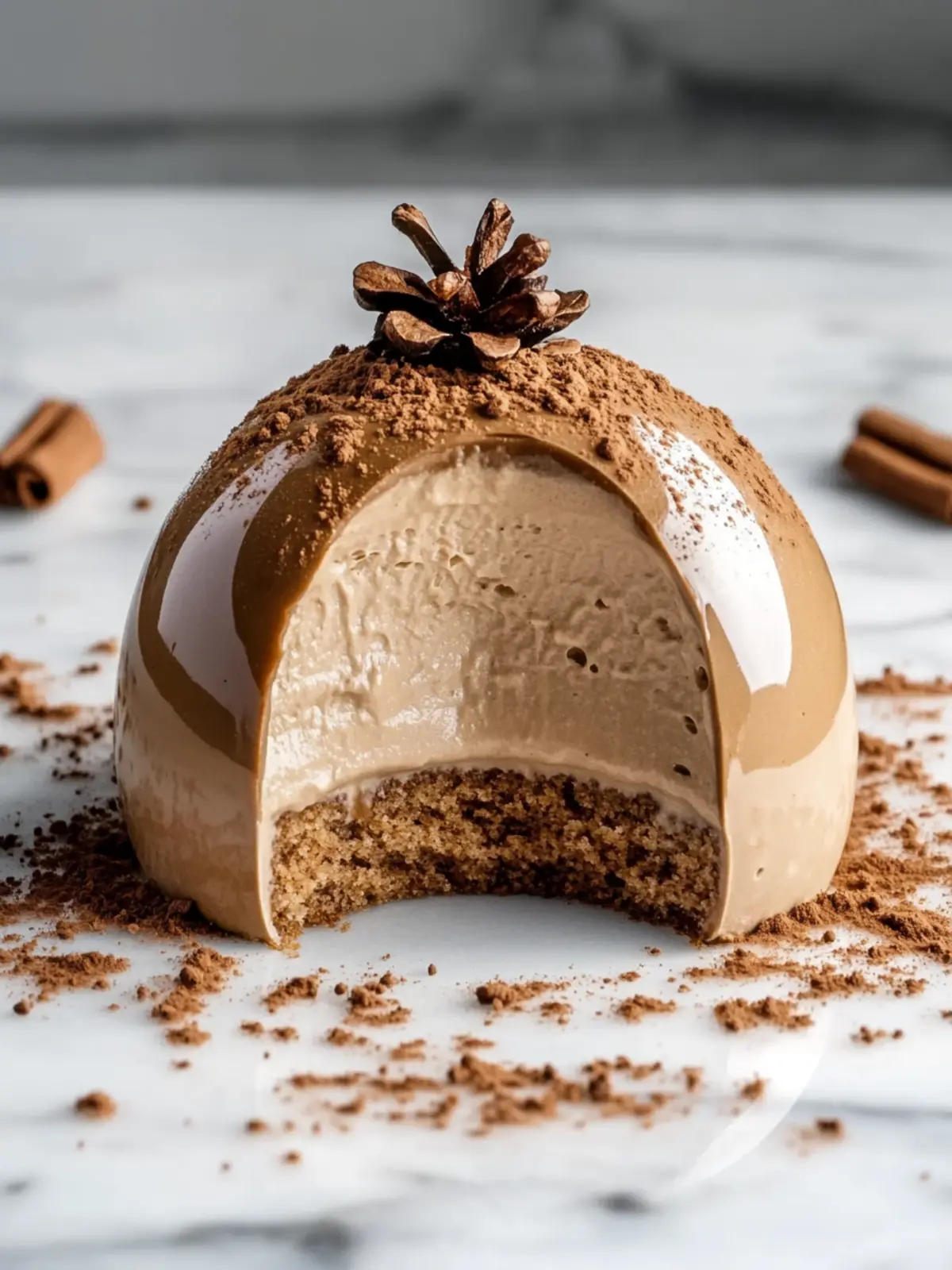 Decadent Gingerbread Latte Mousse Domes for Cozy Nights 3 Gingerbread Latte Mousse Domes