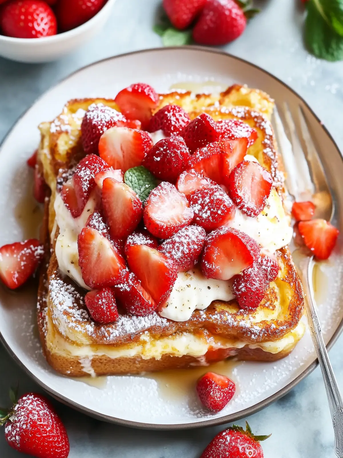 Baked Strawberries and Cream French Toast for Cozy Mornings 2 Baked Strawberries and Cream French Toast