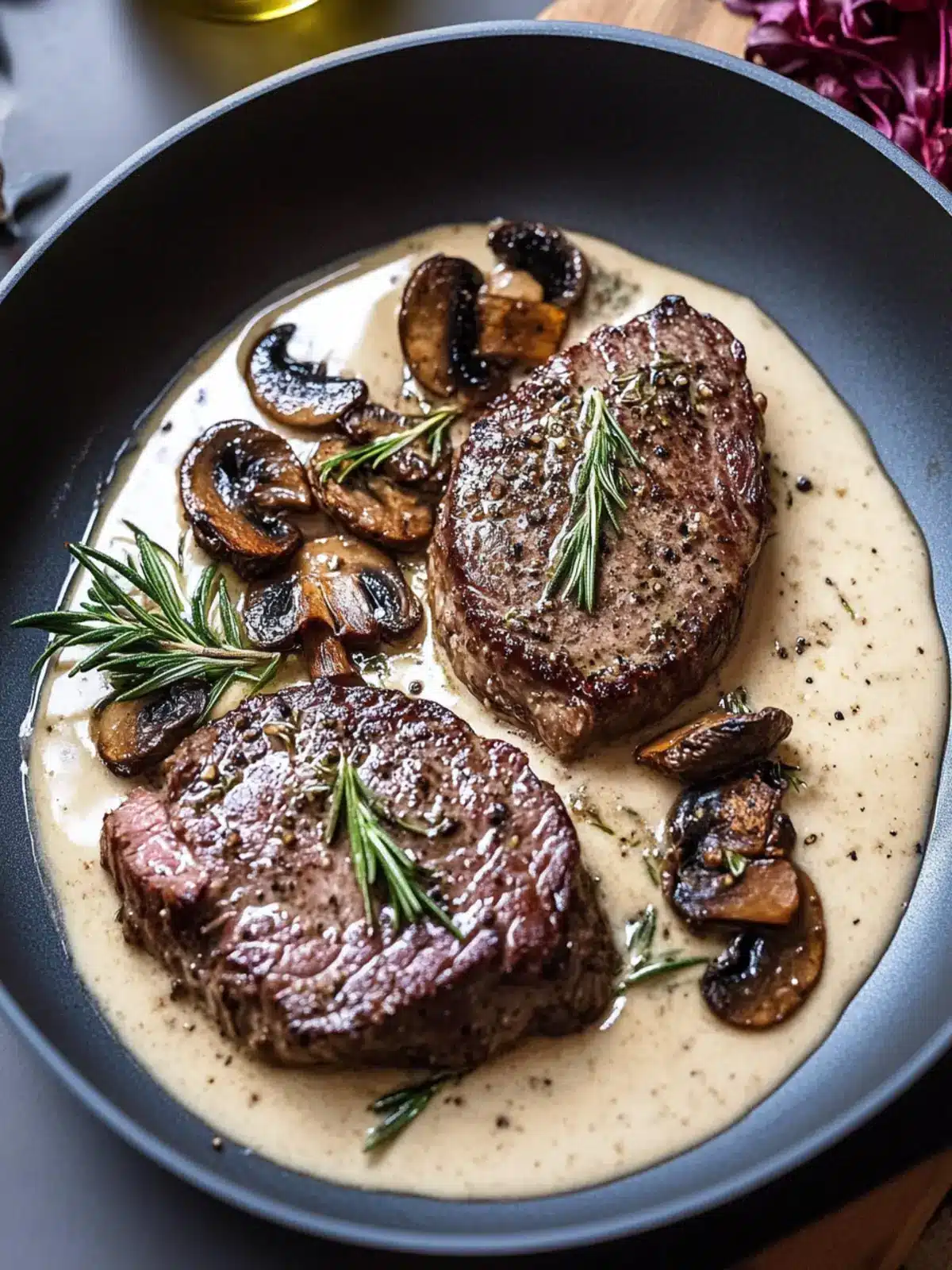 Savory Rosemary Beef Tenderloin with Wild Mushroom Cream Sauce 4 Rosemary Beef Tenderloin with Wild Mushroom Cream Sauce