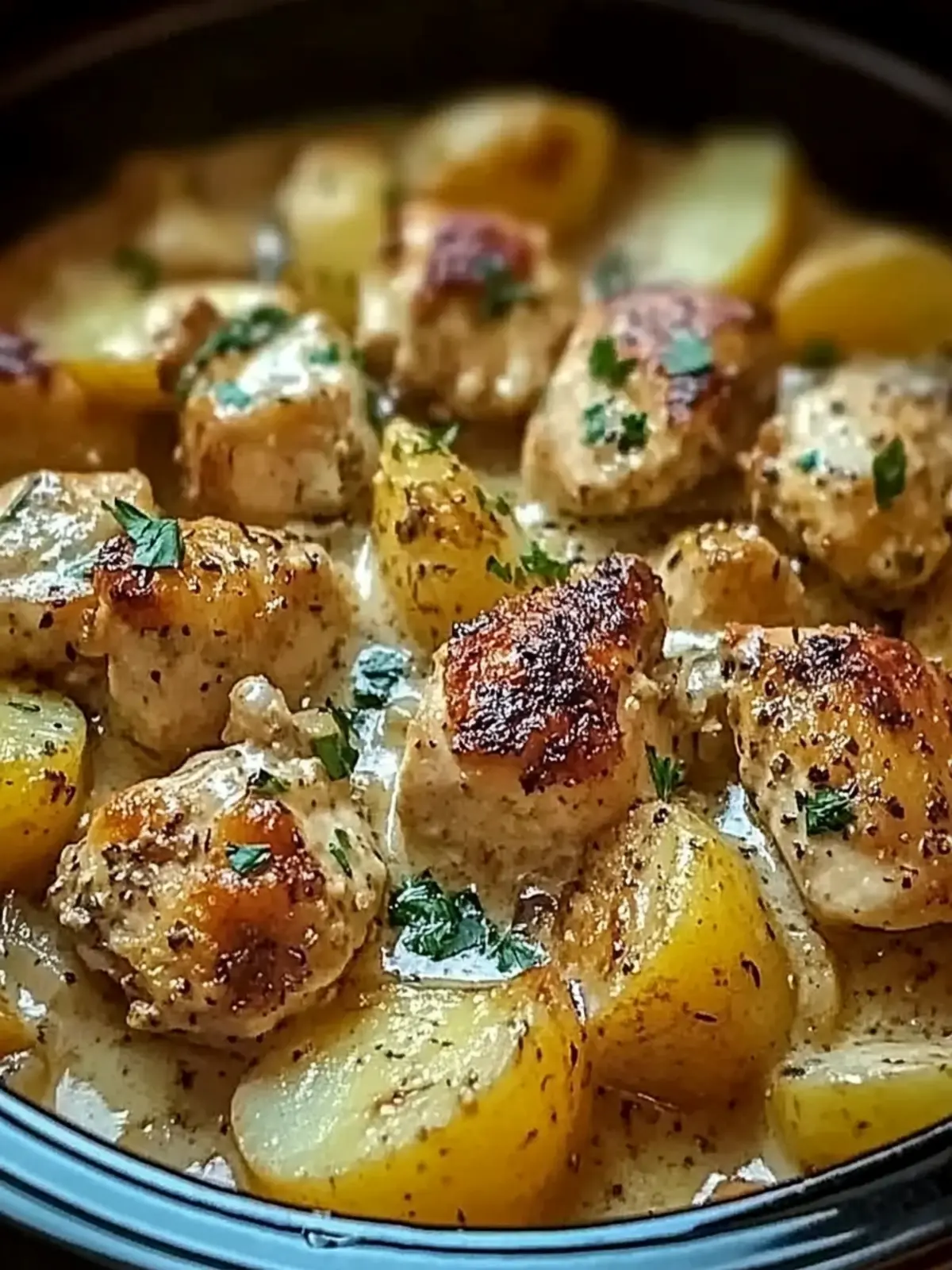 Garlic Parmesan Crockpot Chicken and Potatoes Made Easy 3 Garlic Parmesan Crockpot Chicken and Potatoes