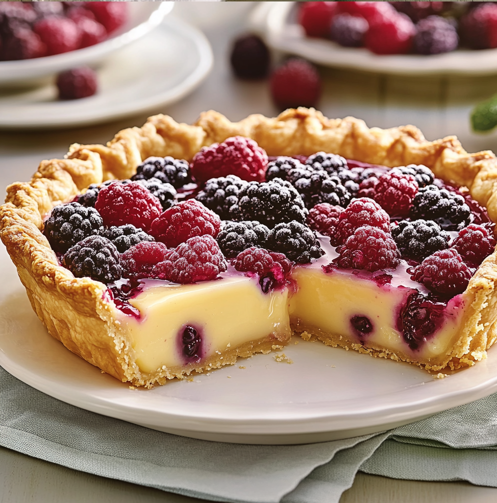 Berry Custard Pie 4 Berry Custard Pie
