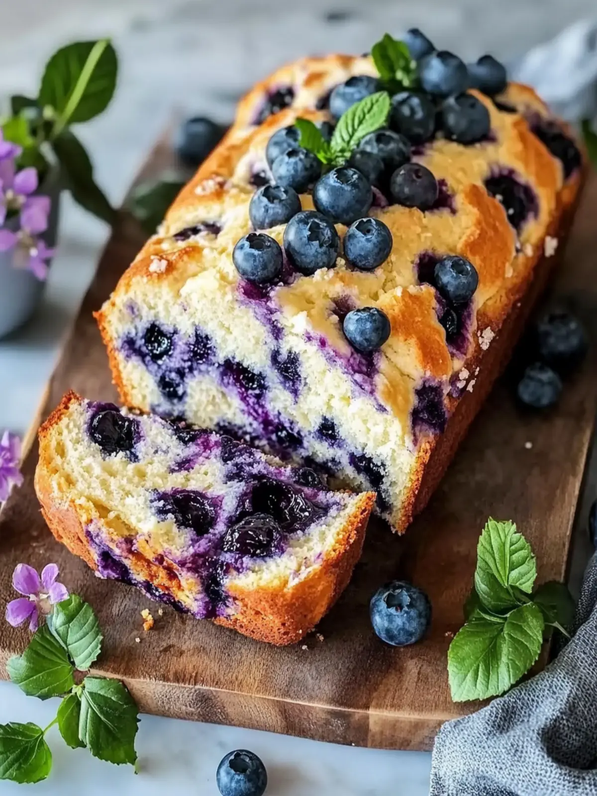 Deliciously Moist Blueberry Cream Cheese Bread Recipe 2 Blueberry Cream Cheese Bread