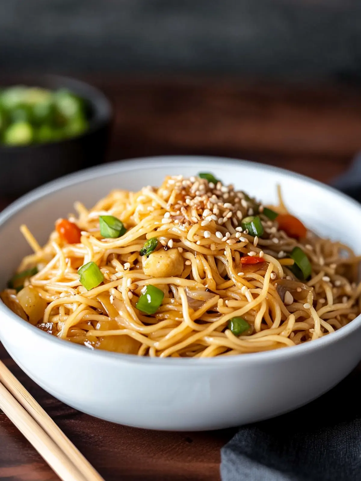 Sizzling Chinese Chow Mein Noodles with Tangy Cabbage Delight 2 Chinese Chow Mein