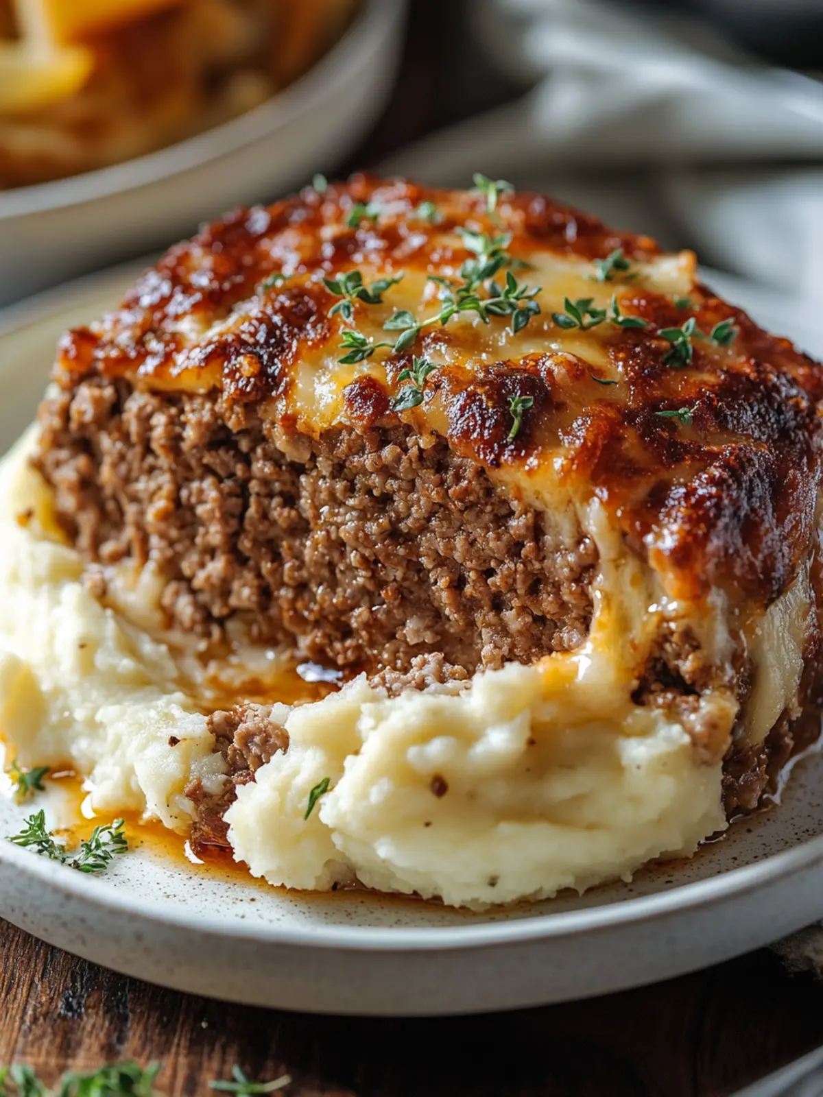 Ultimate Meatloaf with Mashed Potatoes and Cheddar Bliss 2 Meatloaf with Mashed Potatoes and Cheese