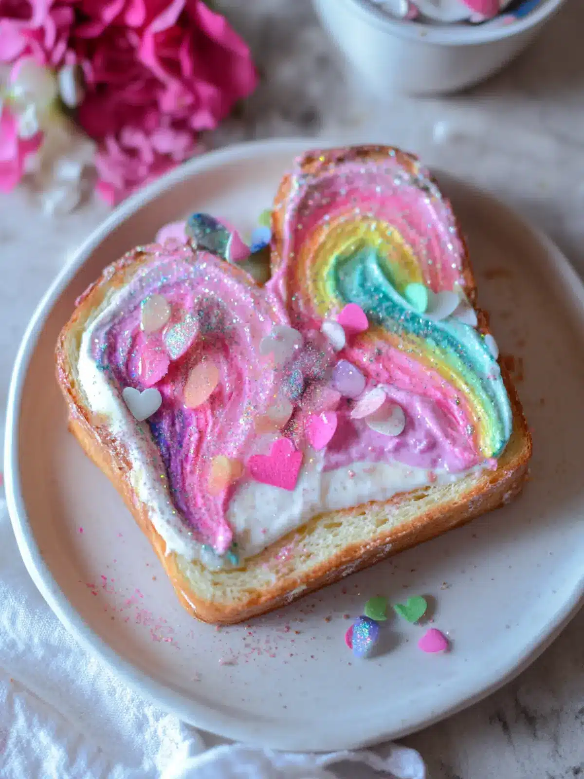 Colorful Breakfast Unicorn Toast for a Magical Morning! 4 Breakfast Unicorn Toast
