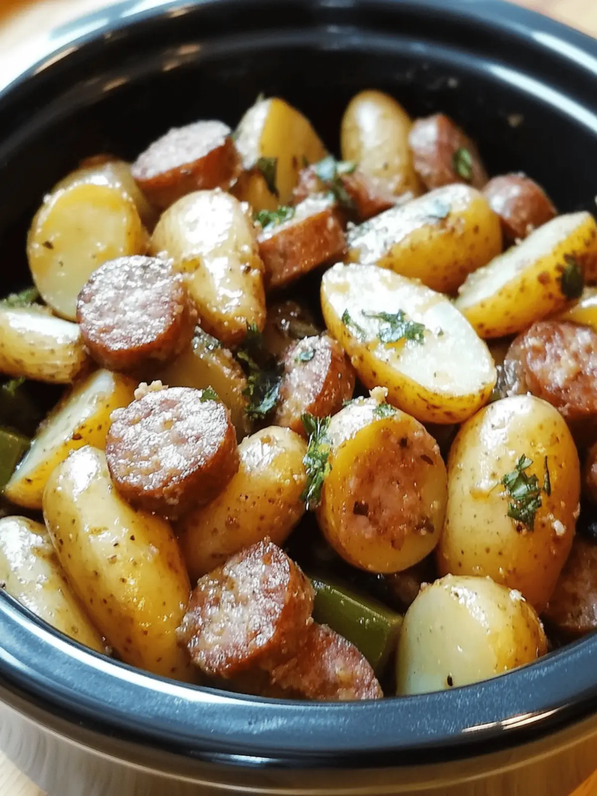 Crock Pot Swamp Potatoes with Sausage & Veggies for Cozy Nights 2 Crock Pot Swamp Potatoes with Sausage & Veggies