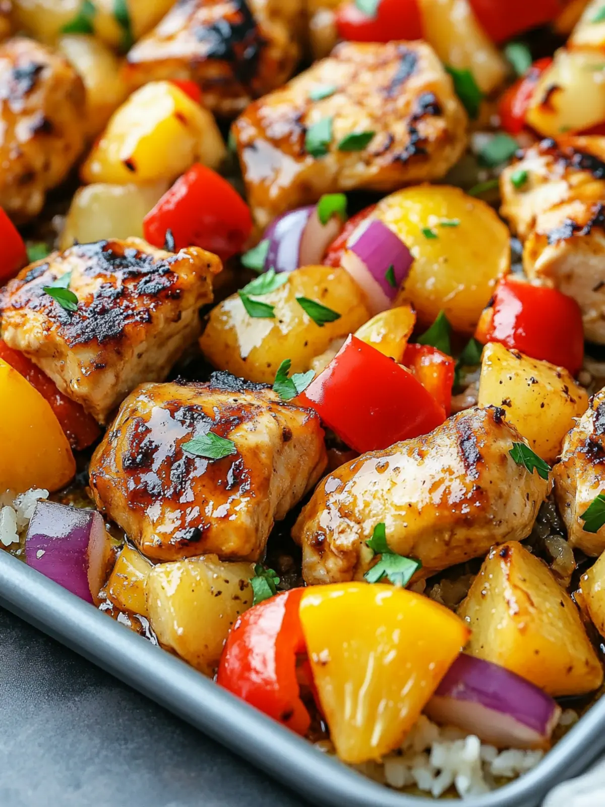 Savory Hawaiian Chicken Sheet Pan for Effortless Dinner Bliss 4 Hawaiian Chicken Sheet Pan