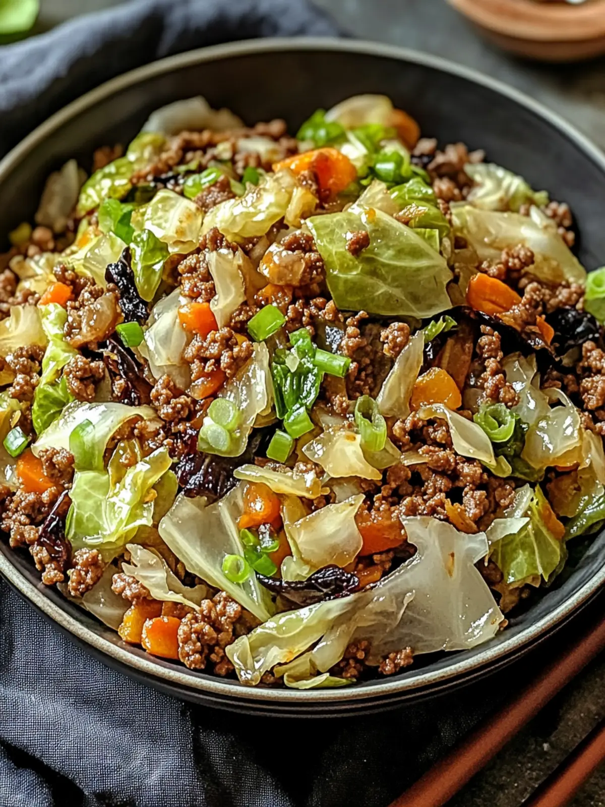 Savory Chinese Ground Beef and Cabbage Stir-Fry Made Easy 2 Chinese Ground Beef and Cabbage Stir-Fry