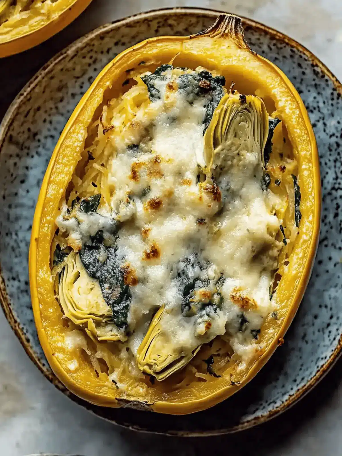 Rich Spinach Artichoke Spaghetti Squash for Cozy Comfort Nights 2 Rich Spinach Artichoke Spaghetti Squash