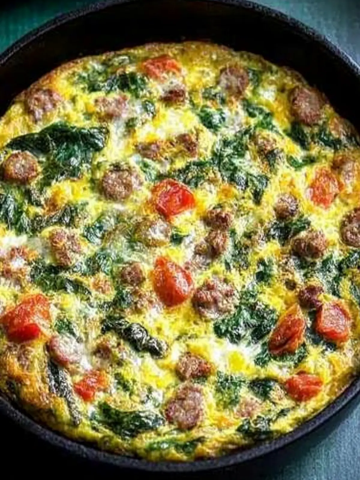Sizzling Sausage and Spinach Frittata for a Cozy Brunch 2 Sausage and Spinach Frittata