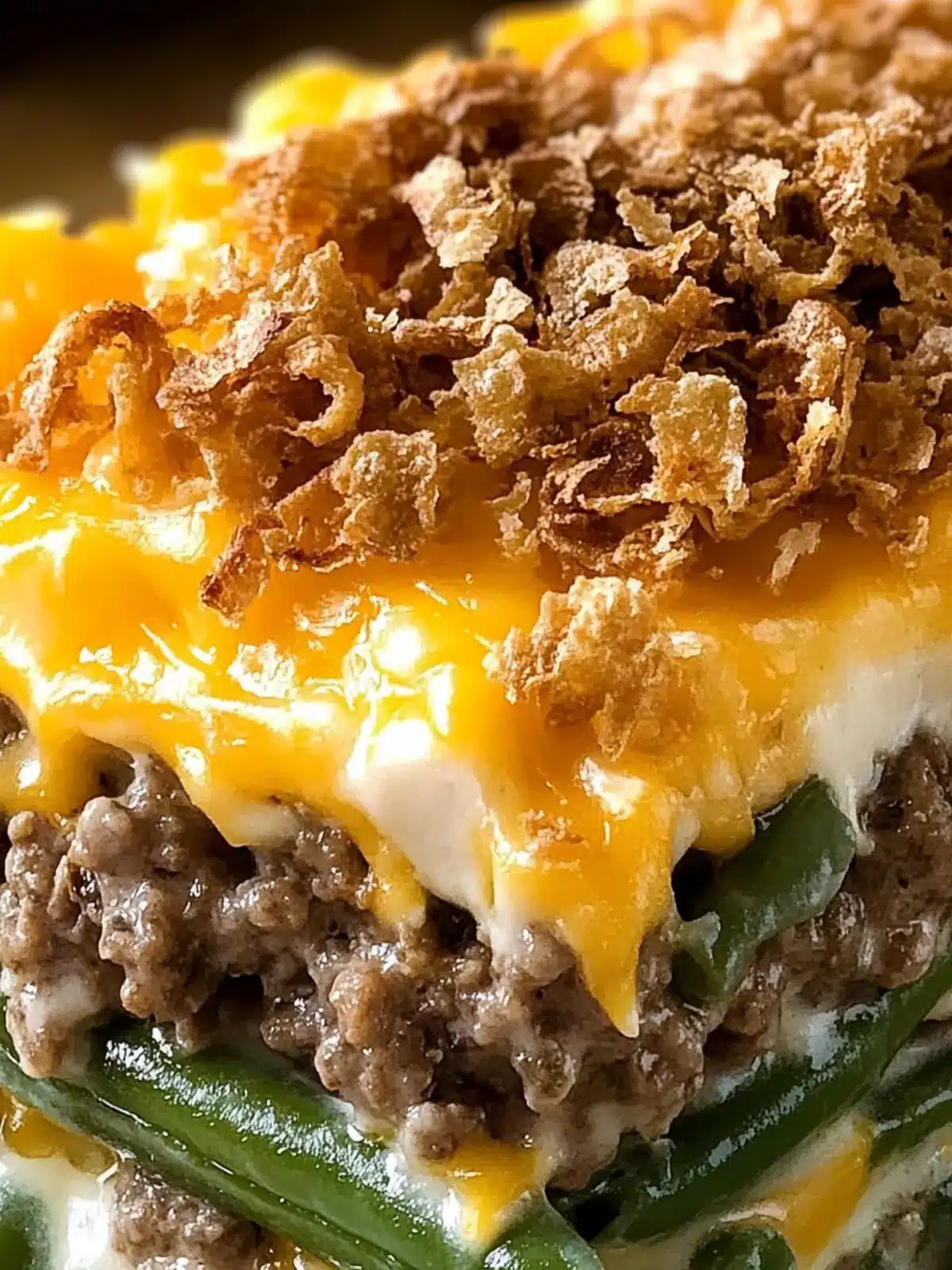 Easy Cheesy Hamburger Green Bean Casserole Recipe Everyone Loves 4 Hamburger Green Bean Casserole Recipe (Easy & Cheesy Comfort Food)