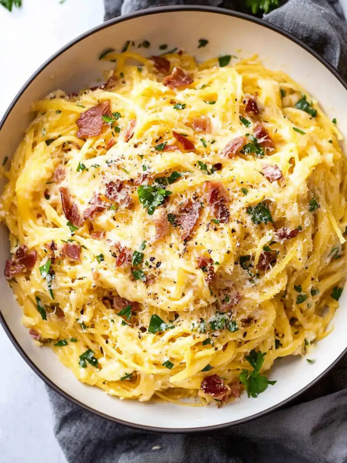 Delicious Spaghetti Squash Carbonara for a Guilt-Free Feast 2 Spaghetti Squash Carbonara
