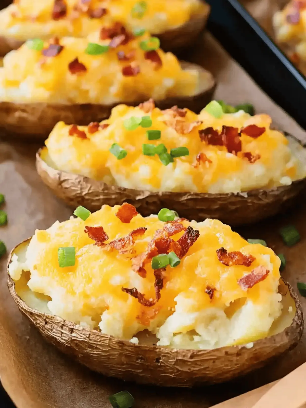 Irresistible Twice Baked Potatoes: Loaded with Flavor! 3 Twice Baked Potatoes