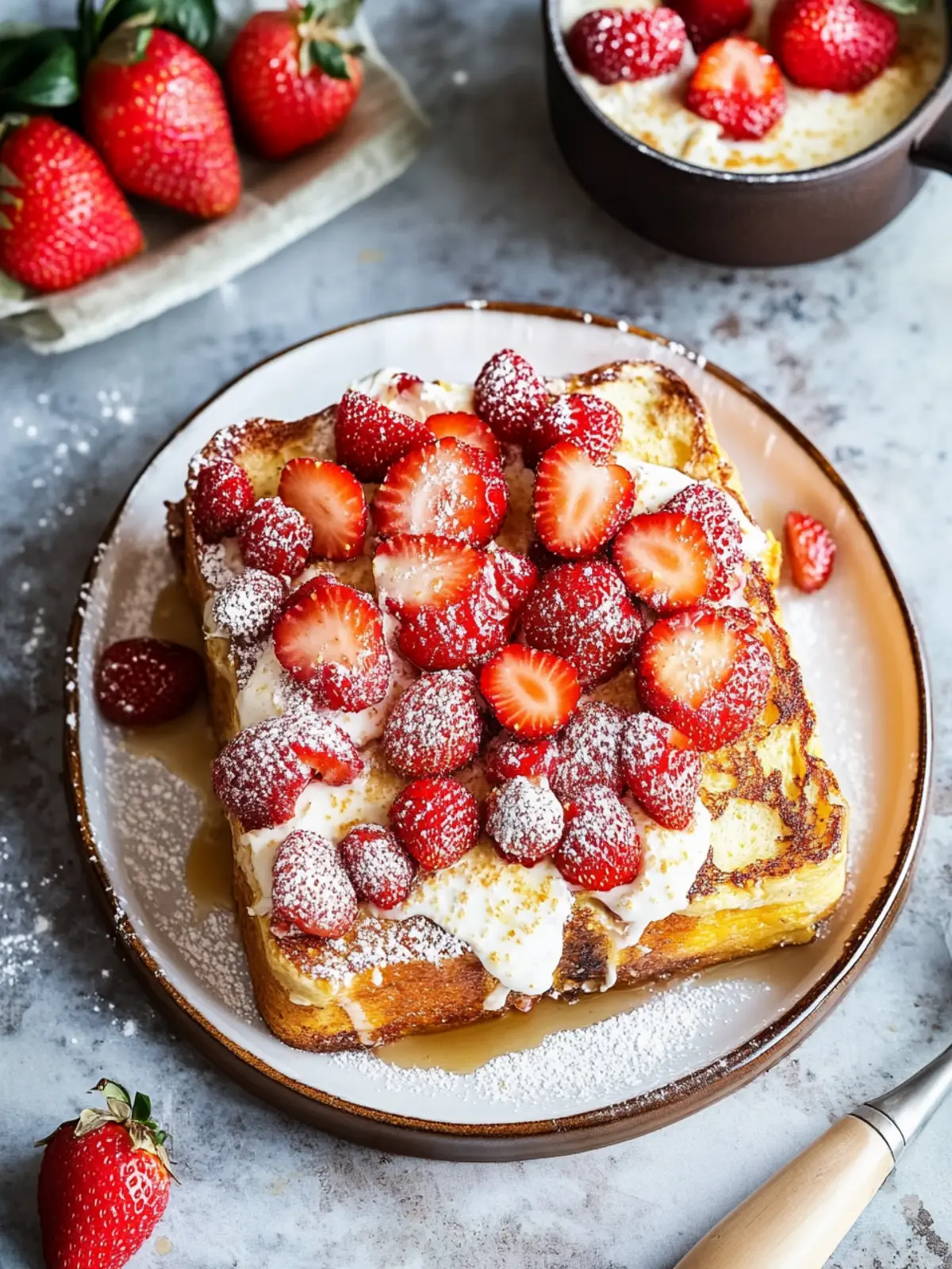 Baked Strawberries and Cream French Toast for Cozy Mornings 3 Baked Strawberries and Cream French Toast