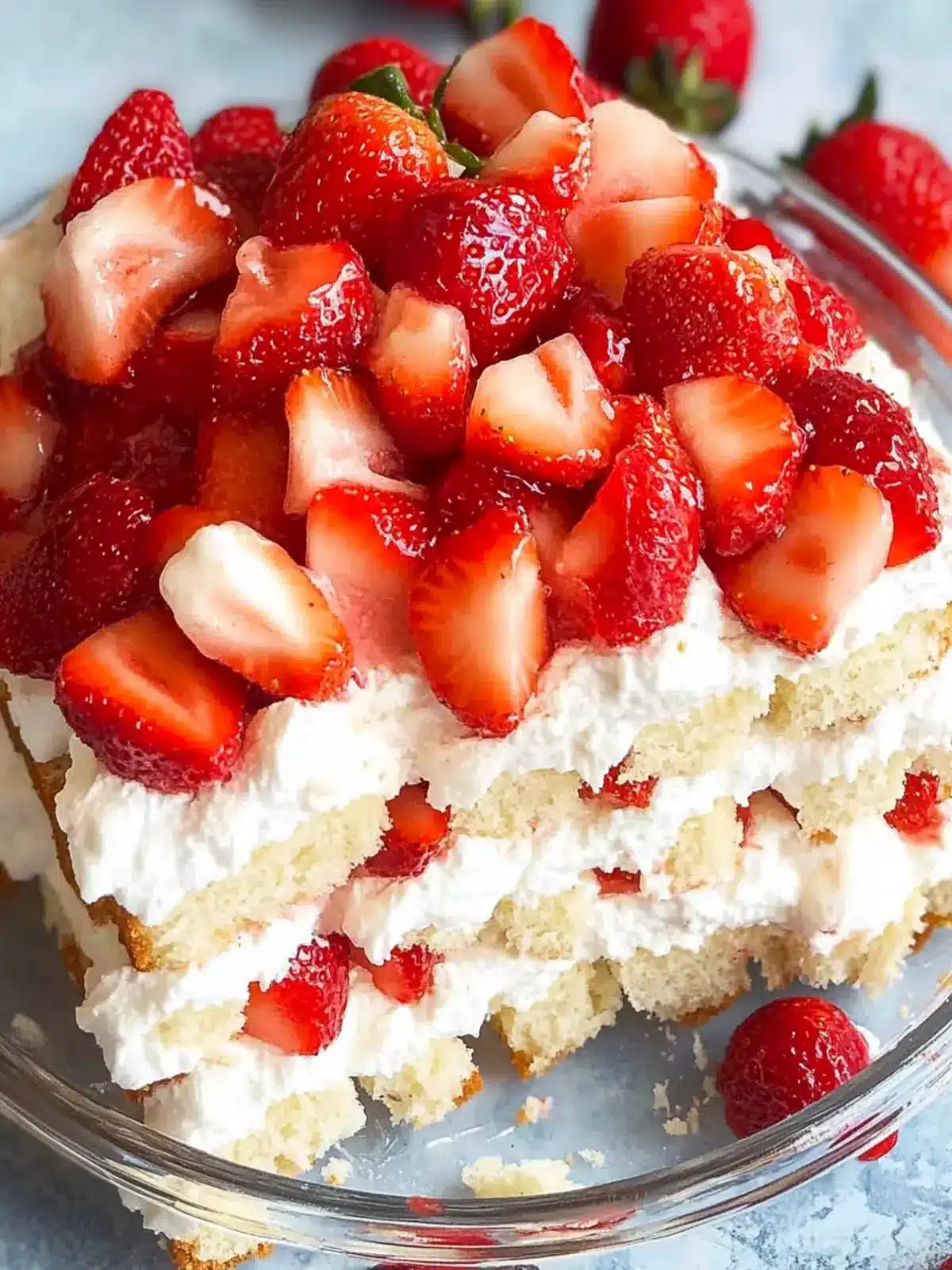 Layered Strawberry Angel Food Cake That Will Wow Your Guests 2 Layered Strawberry Angel Food Cake